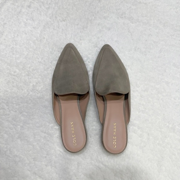 Cole Haan Suede Piper Mules Irish Cream Size 8 - Picture 2 of 4